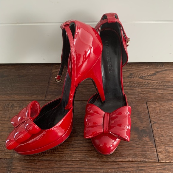 Sonia Rykiel red leather heals - Picture 2 of 5